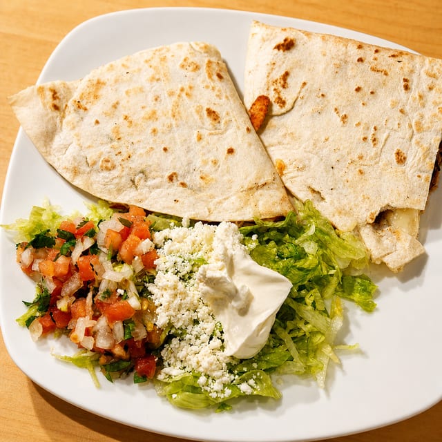 Vegetable Quesadilla.