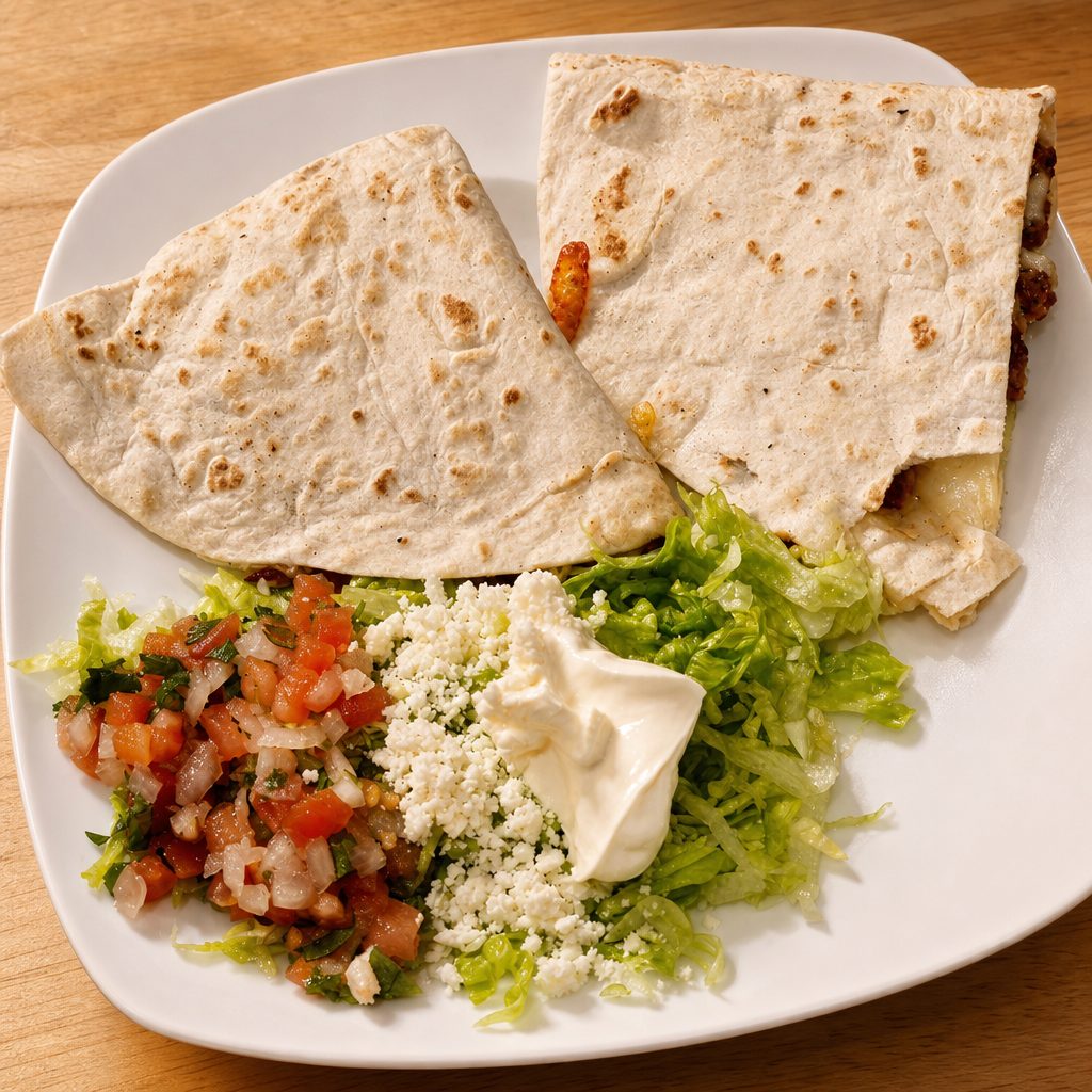 Vegetable Quesadilla.